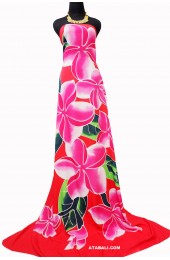 Pink Rayon Sarong Pareo Hand Painted